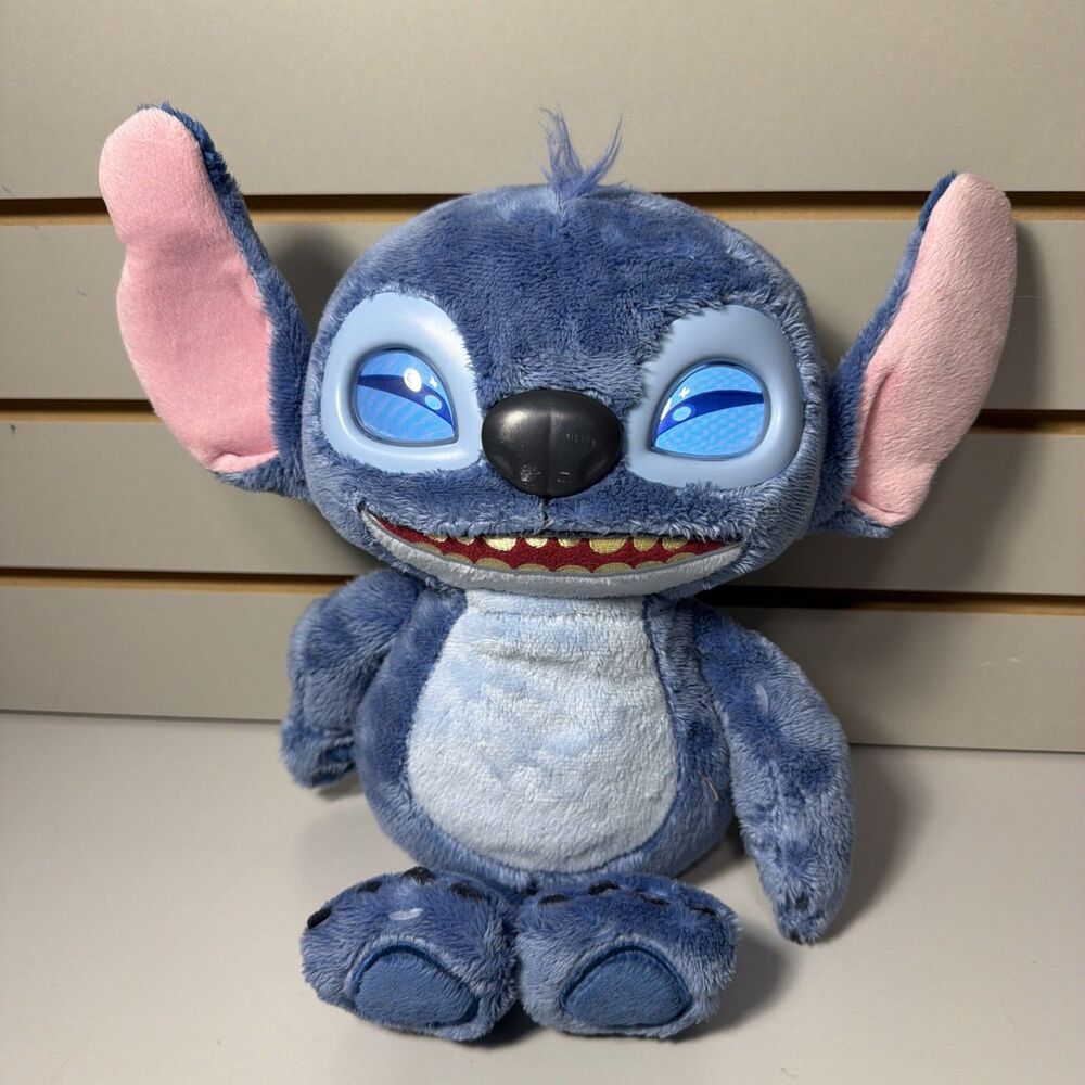 Disney Stitch Many Moods 14-Inch Interactive Plush Toy 50+ Sounds Phrases Works